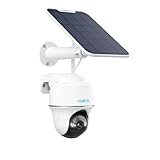 Reolink 5MP PT Solar Überwachungskamera Aussen Akku, 360°/140° Schwenkbare WLAN IP Kamera Outdoor mit 2,4/5GHz WiFi, Personen/Auto/Tiererkennung, Farbnachtsicht, Standalone, Argus PT+Solarpanel