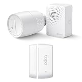 Bündel von TP-Link Kasa Smartes Heizkörperthermostat KE100 KIT + TP-Link Tapo T110 Smart Kontakt Sensor für Fenster-/Türsicherung