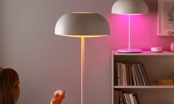 Ikea Tradfri Lampen leuchten pink